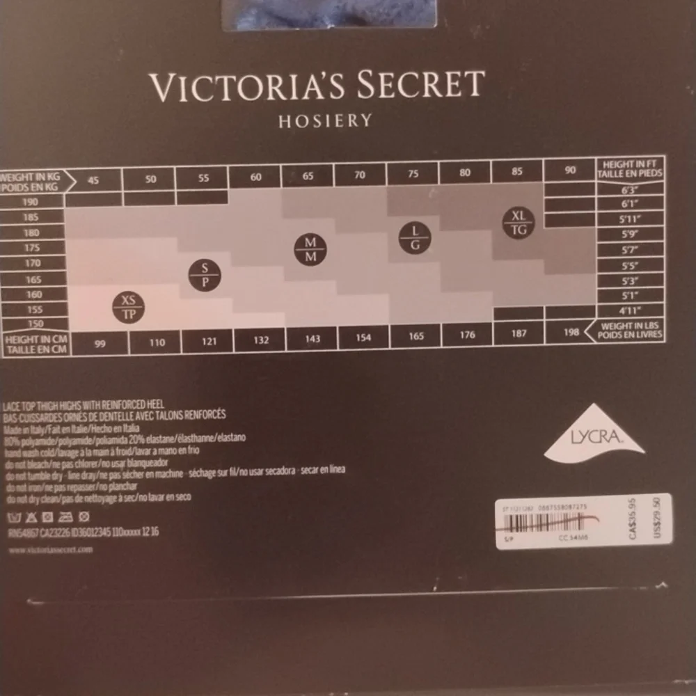 Victoria's Secret Blue Lace Hosiery
